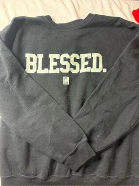 God is Dope Blessed Graphic Crewneck Sweatshirt - Black